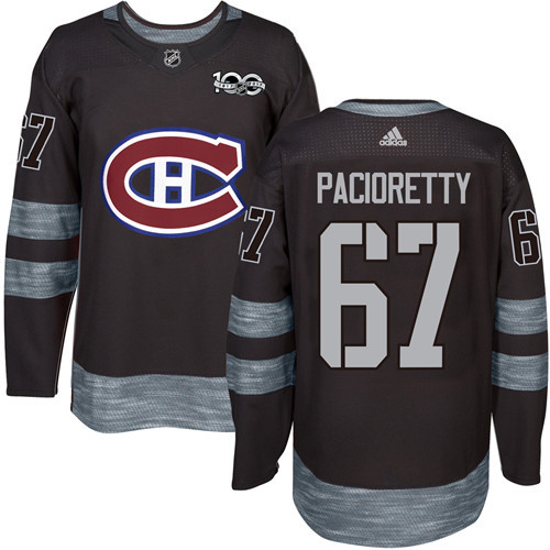 Adidas Canadiens #67 Max Pacioretty Black 1917-100th Anniversary Stitched NHL Jersey - Click Image to Close